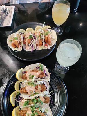 Tacos and limeade at Vegan Galaxy in Huntington Beach