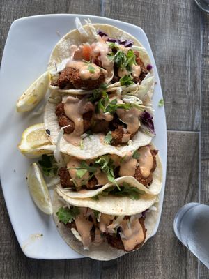 Ultimate Liberation (crispy shrimp)  at Vegan Galaxy in Huntington Beach