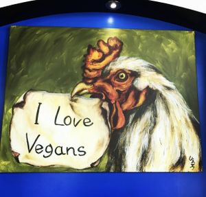 Vegan art!! at Vegan Galaxy in Huntington Beach