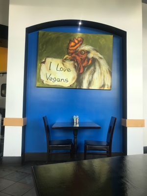 I️ love Vegan art  at Vegan Galaxy in Huntington Beach