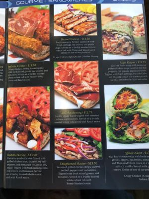 Menu at Vegan Galaxy in Huntington Beach