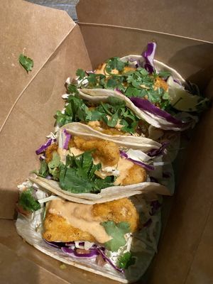 Shrimp tacos 🌮 So good  at Vegan Galaxy in Huntington Beach