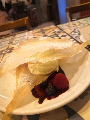 Millefeuille dessert at VEGA - Luna in Madrid