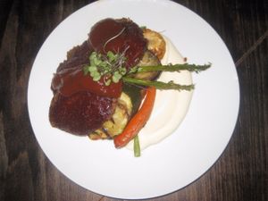 BBQ seitan at VEGA - Luna in Madrid