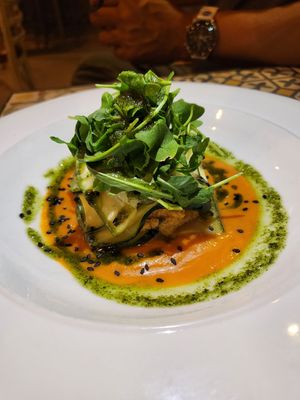 Raw Courgette lasagna at VEGA - Luna in Madrid
