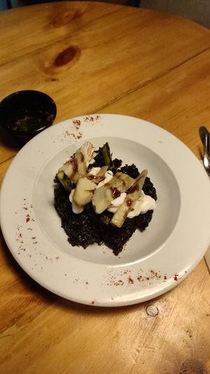 Black Risotto with 'Squid' at VEGA - Luna in Madrid
