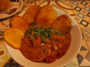 Vegan Callos a la madrilena at VEGA - Luna in Madrid