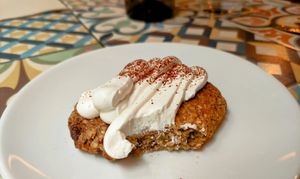 Galletón de avena, banana y chocolate #Veganuary at VEGA - Luna in Madrid