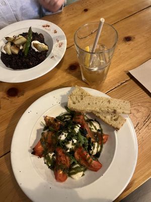delicious vegan burrata  at VEGA - Luna in Madrid