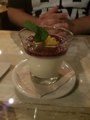 Pana Cotta was absolutely amazing!! at VEGA - Luna in Madrid