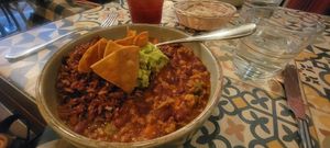 Vegan chilli con carne #Veganuary at VEGA - Luna in Madrid