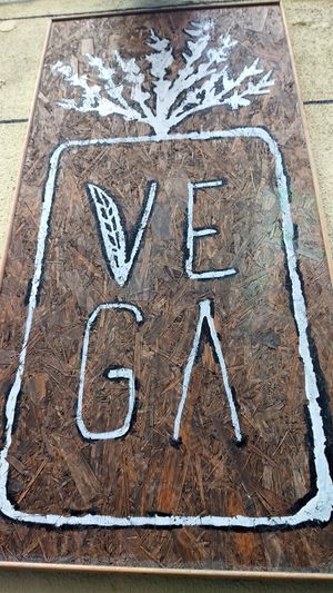 Sign outside at VEGA - Luna in Madrid