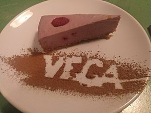 Dessert / Strawberry raw cake at VEGA - Luna in Madrid