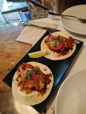 Vegan tacos at VEGA - Luna in Madrid