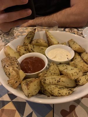 Patatas Bravas 🔥 at VEGA - Luna in Madrid