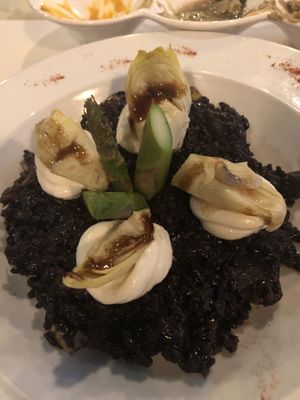 Arroz con calamares en su tinta  at VEGA - Luna in Madrid