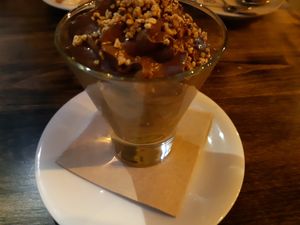 Dessert / Mousse de chocolate at VEGA - Luna in Madrid