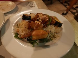 Noodles with tofu at VEGA - Luna in Madrid