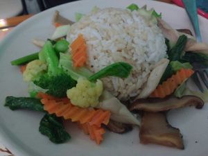 mixed vegetables at Keereboon Vegetarian Food in Prachuap Khiri Khan