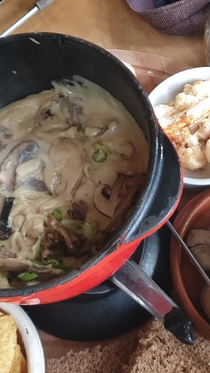 Vegan cheese fondue at Hagedis in The Hague