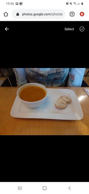 Pumpkin soup at Hagedis in The Hague