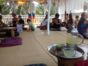 ginger tea  at Shantaram Raw in Arambol