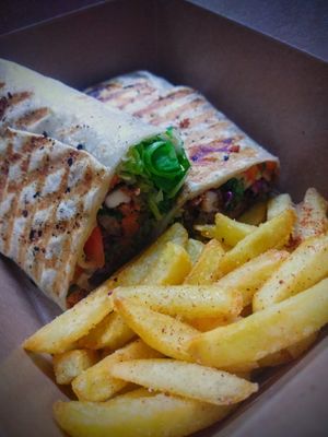 Burrito del chef at Rincon Veganx in Merida