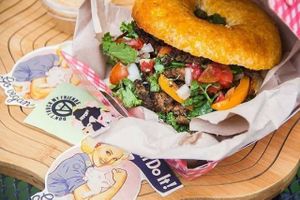 Bagel mexicano at Rincon Veganx in Merida