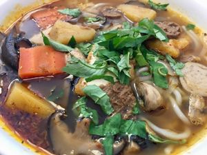 Noodle soup  at Loving Hut - Fort Street Mall in Honolulu