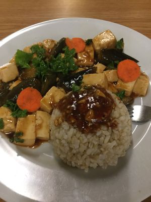 Eggplant dish at Loving Hut - Fort Street Mall in Honolulu