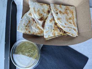 Vegan quesedillas at Gorilla Kitchen in Vienna