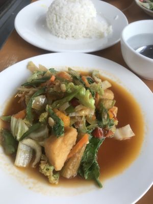 Set menu. Not a good photo but insanely filling!!  at Sun Flower Restaurant in Nyaungshwe