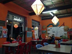 Inside the restaurant. at Sun Flower Restaurant in Nyaungshwe