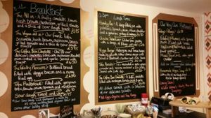 menu at The Coffee Box in Leamington Spa