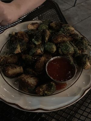 Their much-raved about brussel sprouts! at Sovereign in Plainfield