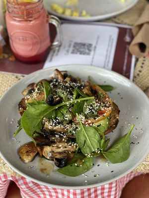 Vegan toast from vegan options on board  at Cafe One 3 in Whitsunday