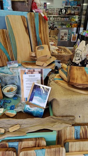 Some of the local products they are selling at Cafe One 3 in Whitsunday