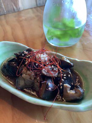 Miso eggplant starter at JANKEN in Auckland