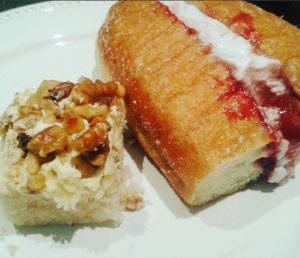 cream doughnut and maple walnut slice, vegan at Tart Bakery - Grey Lynn in Auckland