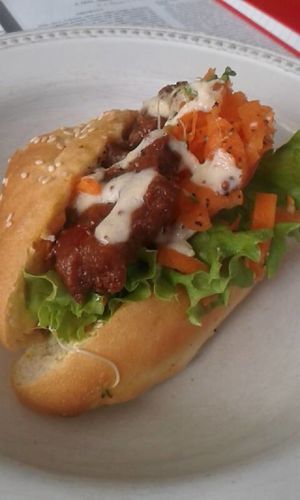 vegan chicken sandwhich at Tart Bakery - Grey Lynn in Auckland