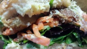 Beautifully crafted vegan chicken roll from the team at Tart.  at Tart Bakery - Grey Lynn in Auckland