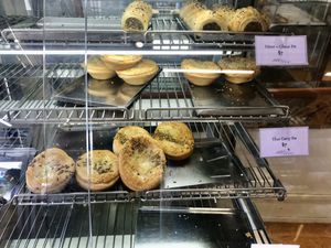 Pie cabinet at Tart Bakery - Grey Lynn in Auckland