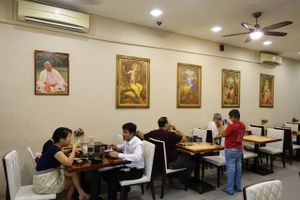 restaurant interior  at Gopal's Vegetarian Restaurant in Central Singapore