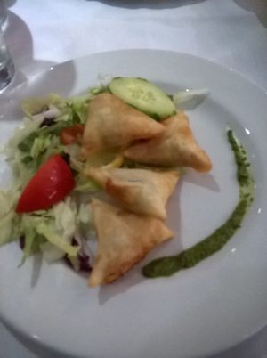 Veggie samosas at Kashmiri Aroma in Wakefield