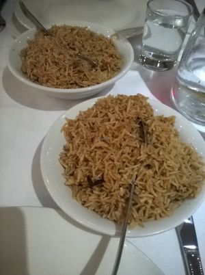 Pilau rice at Kashmiri Aroma in Wakefield