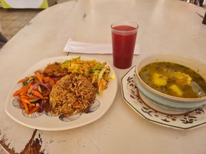 Meal of the day cost 13,000 cop at Govinda's - Parque Berrio in Medellin