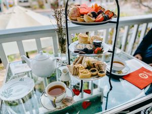Valentine’s Day tower  at Muir's Tea Room in Sebastopol
