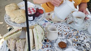 August 2021 high tea at Muir's Tea Room in Sebastopol