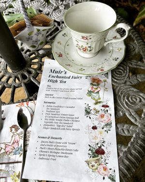 Wonderful menu!  at Muir's Tea Room in Sebastopol