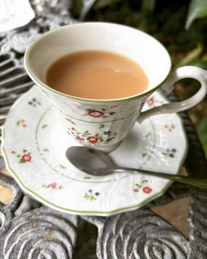 Beautiful tea cup  at Muir's Tea Room in Sebastopol